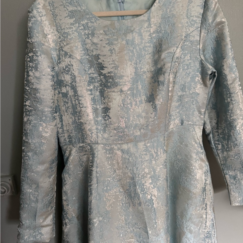 Elegant Blue/ Silver Women's Dress - Picture 3 of 3